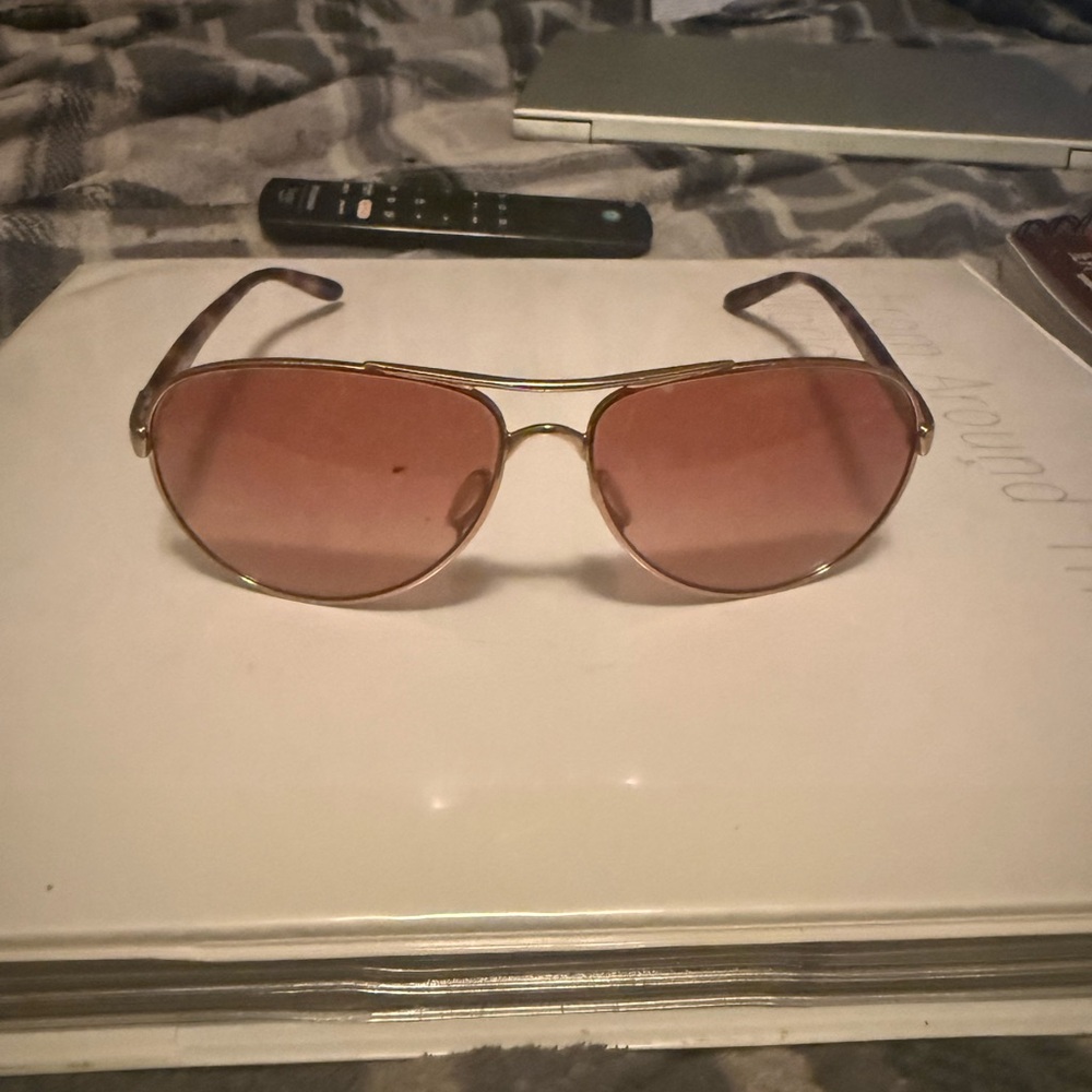 Oakley-Gold Aviator Sunglasses